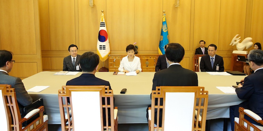 South Korean President Park Geun-hye presides over a security meeting at the Presidential Blue House in Seoul May 23, 2014. u00e2u20acu201du00c2u00a0Reuters pic