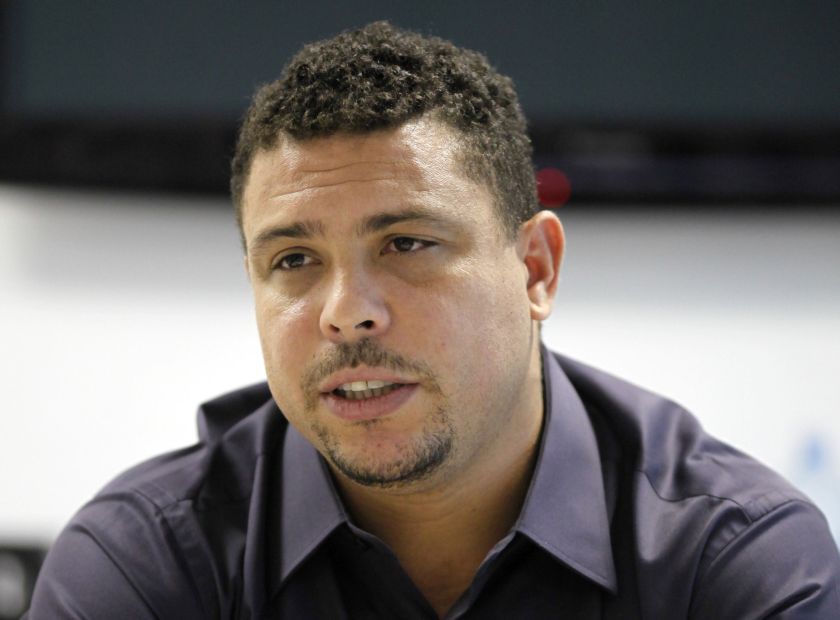 Brazil's former soccer player and member of the FIFA Local Organising Committee Ronaldo gestures during an interview with Reuters in Sao Paulo May 23, 2014. u00e2u20acu201d Reuters pic