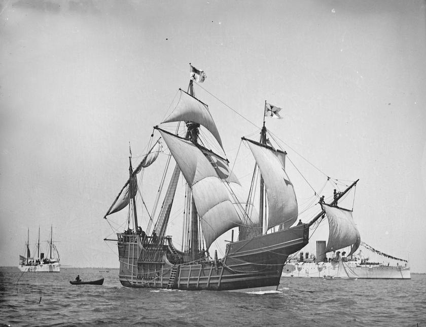 A replica of Christopher Columbus' caravel Santa Maria is shown in this circa 1892 handout photo provided by the United States Library of Congress on May 13, 2014. u00e2u20acu201du00c2u00a0Reuters pic