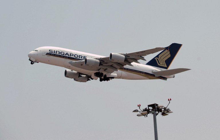 File photo shows a Singapore Airlines Airbus A380 taking off from Changi International Airport in Singapore. u00e2u20acu201d AFP pic