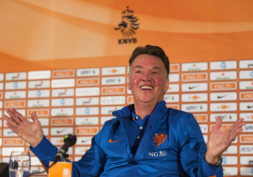 Netherlands coach and future Manchester United manager Louis van Gaal reacts during a news conference in Hoenderloo May 13, 2014. u00e2u20acu201d Reuters pic