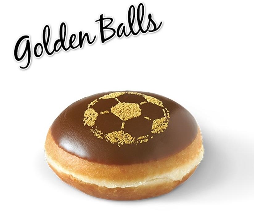 Krispy Kreme's u00e2u20acu02dcGolden Ballsu00e2u20acu2122 is the latest football-themed product launch aimed at capitalizing on the biggest single-sport competition in the world. u00e2u20acu201d AFP pic