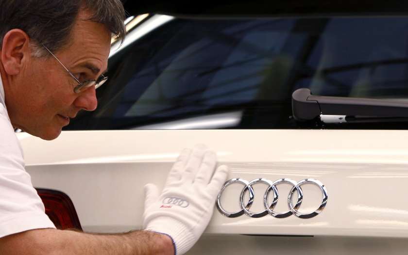 A worker cleans an Audi A3 in the final check area at the production line of the German car manufacturer's plant in the Bavarian city of Ingolstadt, in this file picture taken March 11, 2013. u00e2u20acu201d Reuters pic