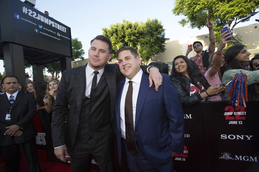 Cast members Channing Tatum (left) and Jonah Hill pose at the premiere of u00e2u20acu02dc22 Jump Streetu00e2u20acu2122 in Los Angeles, California June 10, 2014.u00e2u20acu201d Reuters pic