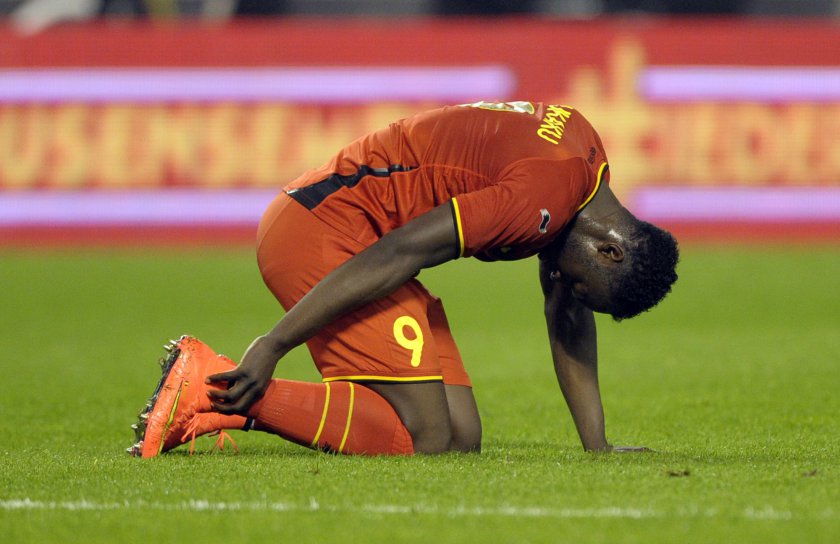 Belgiumu00e2u20acu2122s Romelu Lukaku reacts during their international friendly match against Tunisia in Brussels June 7, 2014. u00e2u20acu201d Reuters pic