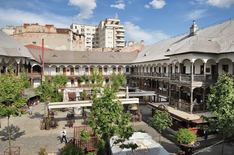 General view from taken on May 13, 2014 from the interior court of u00e2u20acu02dcHanul lui Manucu00e2u20acu2122 khan in Bucharest. u00e2u20acu201d AFP pic
