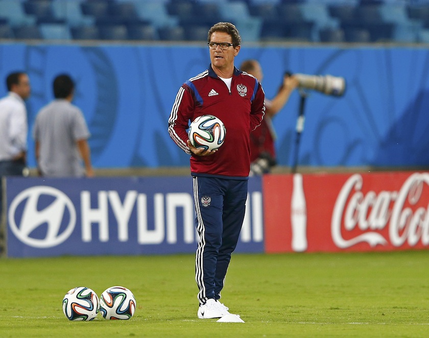 Russia's national coach Fabio Capello attends a training session in the Pantanal arena in Cuiaba, June 16, 2014.u00c2u00a0u00e2u20acu201d Reuters pic