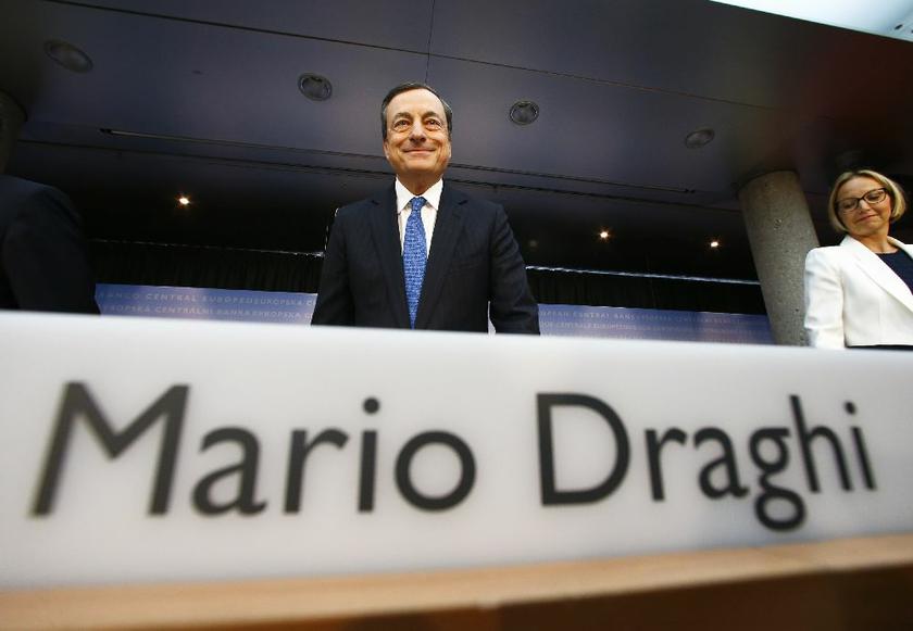 European Central Bank (ECB) President Mario Draghi arrives for the monthly ECB news conference in Frankfurt June 5, 2014 Reuters