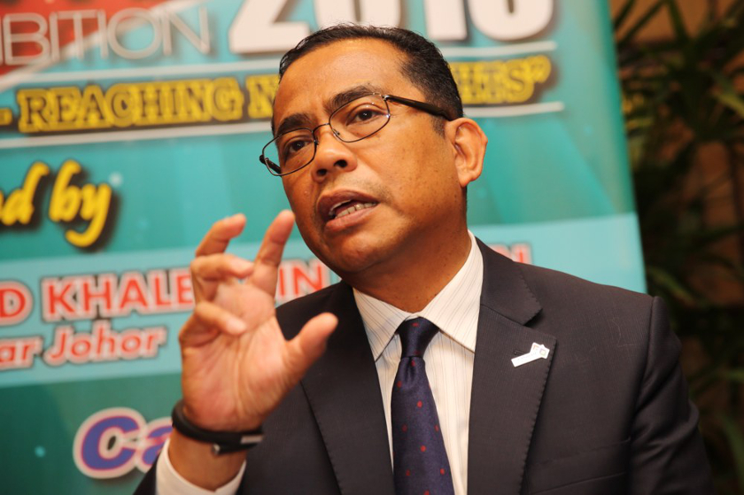 Johor Mentri Besar Datuk Seri Mohamed Khaled Nordin, seen in this file picture taken in November 2013, today announced amendments to its controversial housing board bill to limit the powers of the Sultan.  u00e2u20acu201d Picture by Choo Choy May