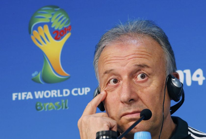 Japan's national team coach Alberto Zaccheroni attends a news conference after a training session a day before their World Cup match against Colombia at the Arena Pantanal in Cuiaba June 23, 2014.   u00e2u20acu2022 Reuters pic