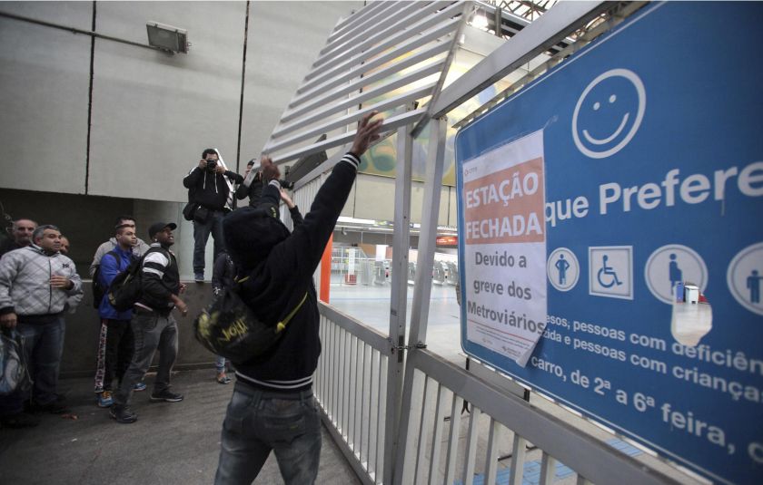 Union workers of Sao Paulo's Metro subway system are on strike since midnight, with just a week to go before the 2014 World Cup opens in Brazil, local media reported, June 5, 2014. u00e2u20acu2022 Reuters pic