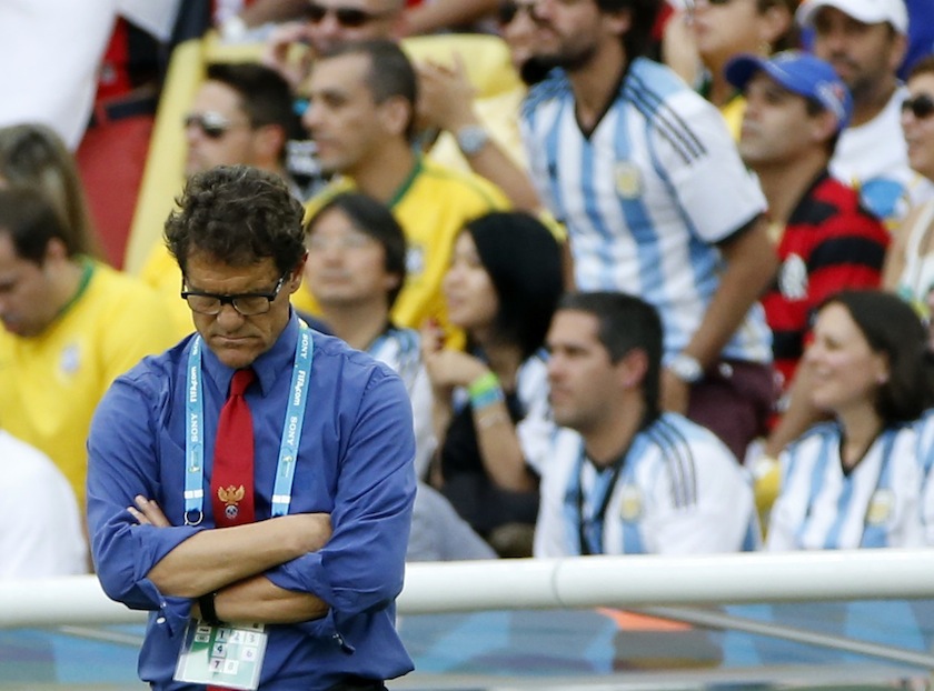 Russia's coach Fabio Capello is seen after Belgium scores a goal during their 2014 World Cup Group H match at the Maracana stadium in Rio de Janeiro June 23, 2014.u00c2u00a0u00e2u20acu201du00c2u00a0Reuters pic