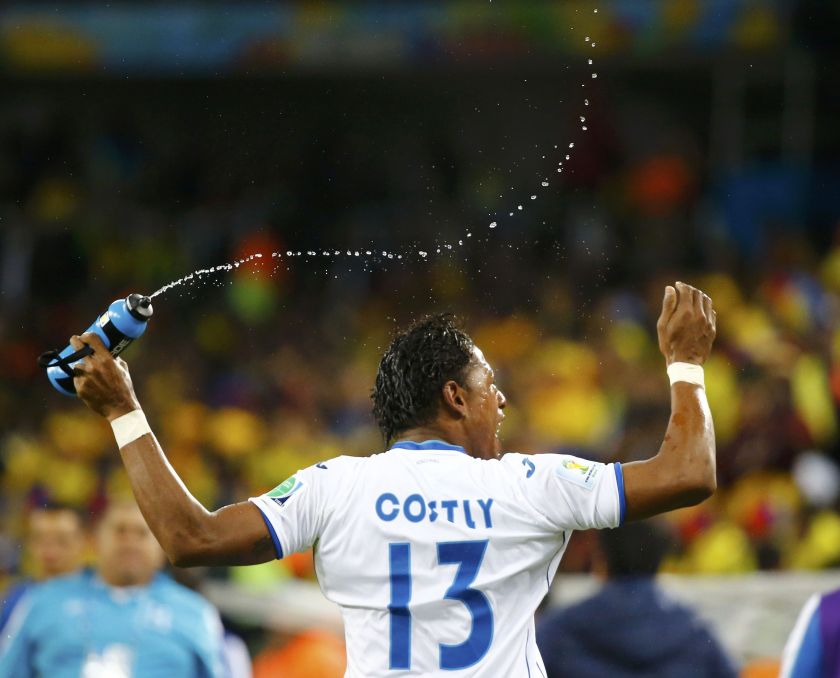 Carlo Costly of Honduras celebrates after scoring a goal during their 2014 World Cup Group E football match against Ecuador at the Baixada arena in Curitiba June 21, 2014. u00e2u20acu201d Reuters pic