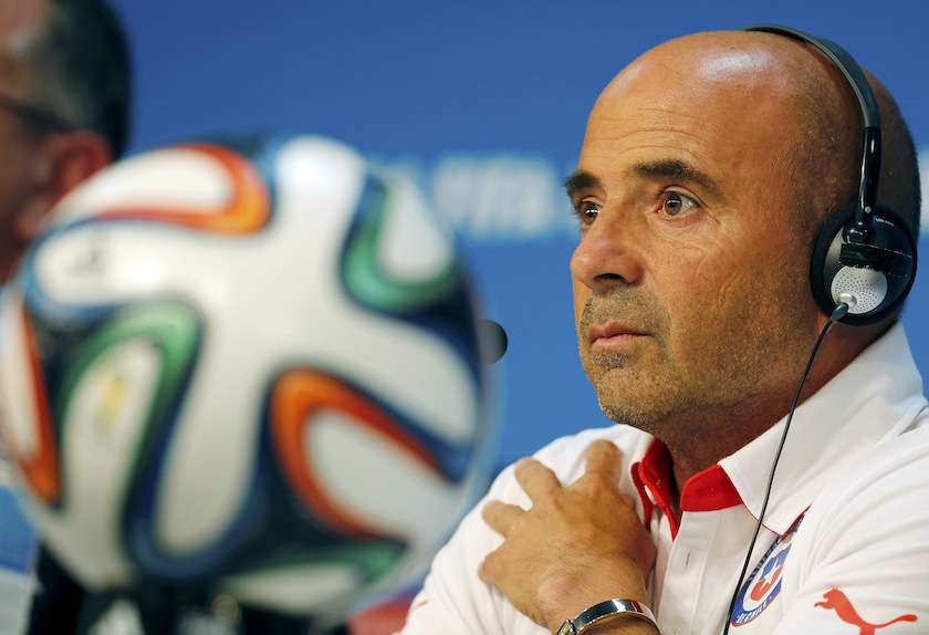 Chile's national team coach Jorge Sampaoli attends a news conference at the Arena Pantanal stadium in Cuiaba, June 12, 2014.u00c2u00a0u00e2u20acu201du00c2u00a0Reuters pic
