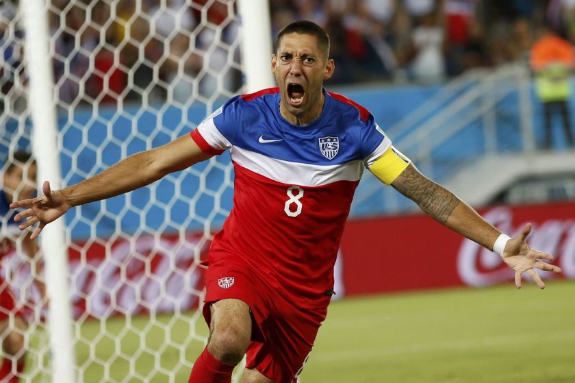 Clint Dempsey of the US celebrates after scoring their first goal during their 2014 World Cup Group G match against Ghana at the Dunas arena in Natal June 16, 2014. ― Reuters pic  