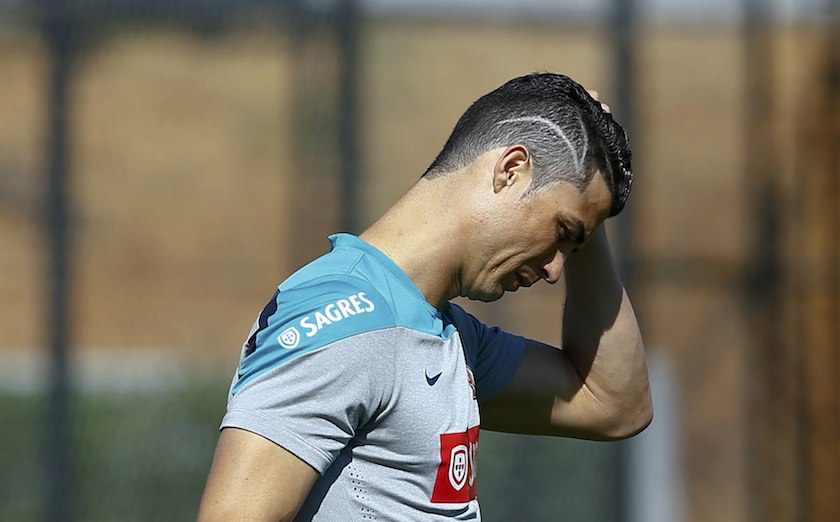 Portugalu00e2u20acu2122s Cristiano Ronaldo takes part in a training session ahead of their 2014 World Cup match against Ghana, in Campinas, June 24, 2014. u00e2u20acu201d Reuters pic