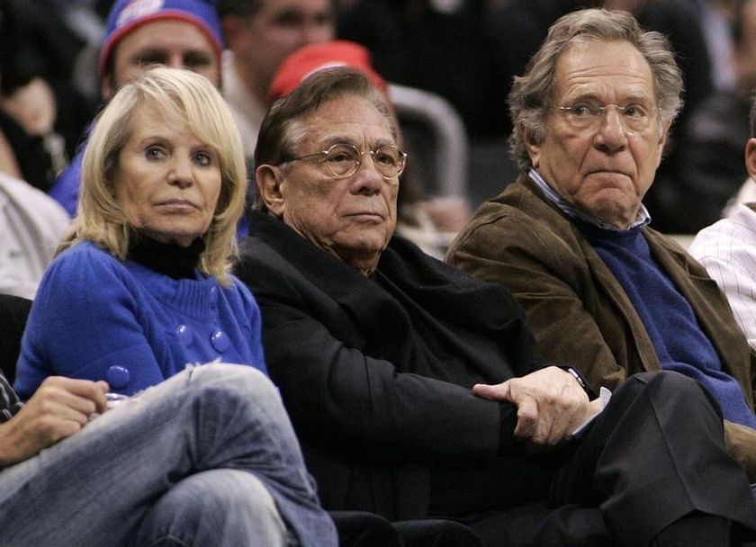 Los Angeles Clippers owner Donald Sterling (centre) and his wife Shelly (left) attend a Los Angeles Clippers NBA basketball game in Los Angeles, December 22, 2008. u00e2u20acu201d Reuters pic