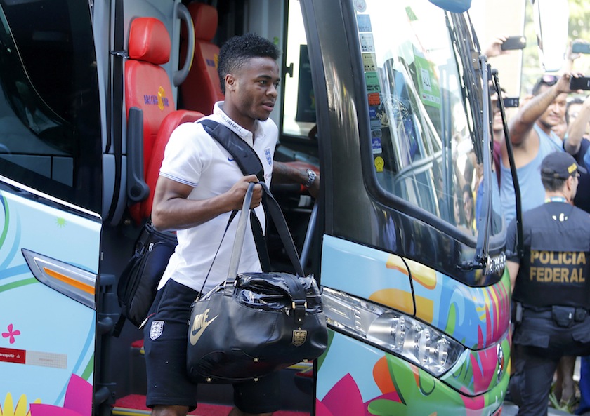 England national team player Raheem Sterling arrives at the Blue tree hotel in Manaus, June 12, 2014. u00e2u20acu201d Reuters pic