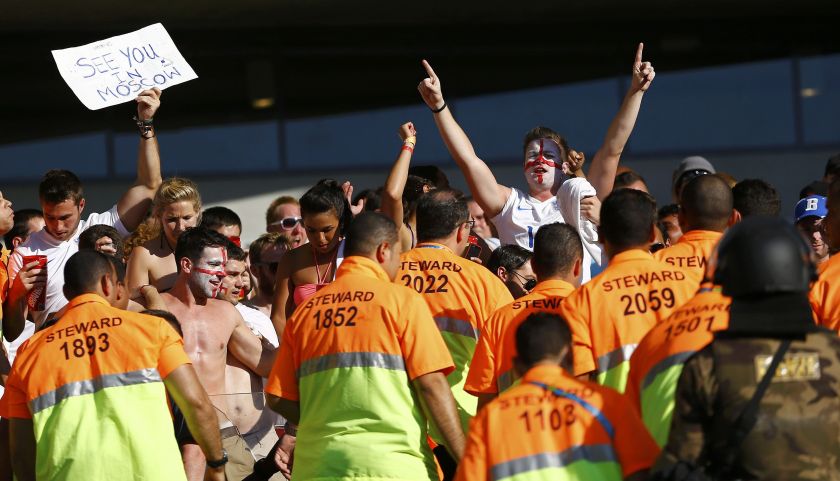 Fans of England react at end of their 2014 World Cup Group D match against Costa Rica at the Mineirao stadium in Belo Horizonte June 24, 2014. u00e2u20acu201d Reuters pic