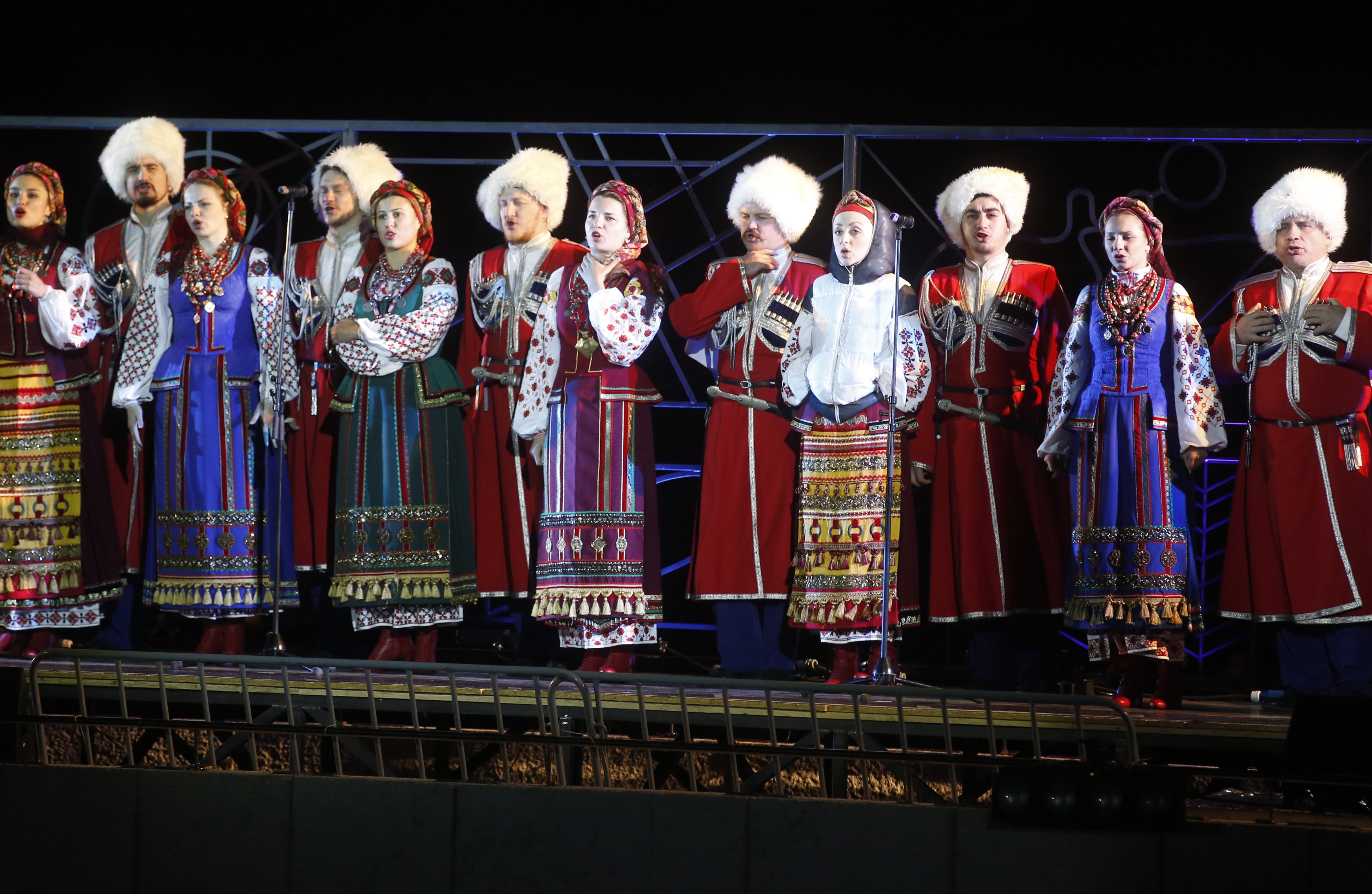 Actors from Russia perform during a dress rehearsal before a ceremony marking the 100th anniversary of the assassination of Franz Ferdinand, in Sarajevo June 28, 2014. u00e2u20acu201d Reuters pic