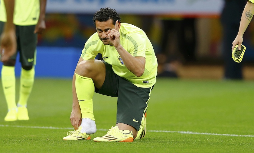 Brazil's Fred attends a training session at the national stadium in Brasilia ahead of their 2014 World Cup Group A match against Cameroon June 23, 2014.u00c2u00a0u00e2u20acu201d Reuters pic