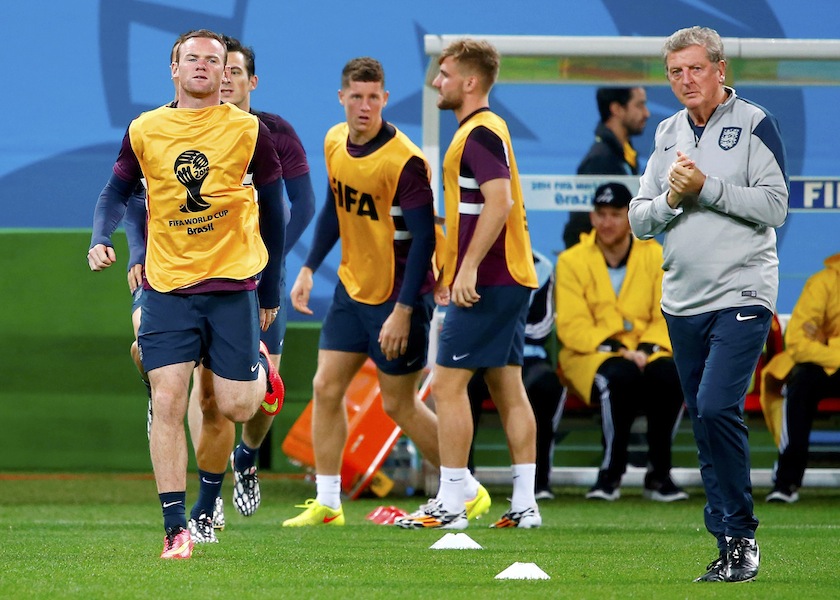 England's manager Roy Hodgson attends a training session at the Arena Corinthians stadium in Sao Paulo, June 19, 2014. England will play against Uruguay tomorrow.u00c2u00a0u00e2u20acu201d Reuters pic