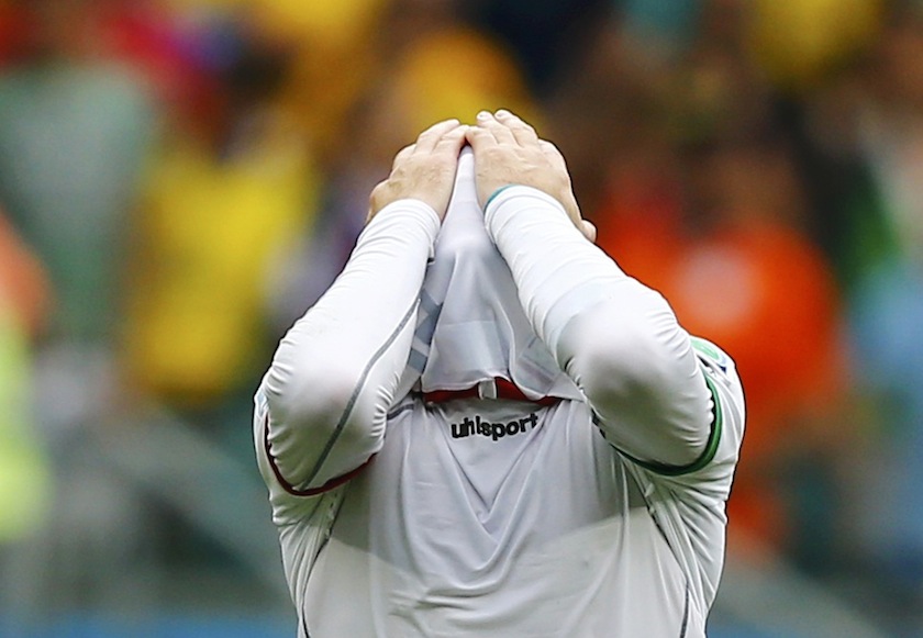 Iran's Andranik Teymourian reacts after being defeated by Bosnia in their 2014 World Cup Group F match at the Fonte Nova arena in Salvador June 26, 2014.u00c2u00a0u00e2u20acu201du00c2u00a0Reuters pic