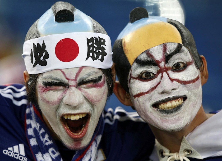 Fans of Japan wait for the start of their team's 2014 World Cup Group C match against Greece at the Dunas arena in Natal June 20, 2014. u00e2u20acu201d Reuters pic