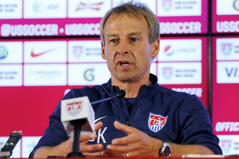 US national team coach Juergen Klinsmann answers a question during a news conference at the team's training center in Sao Paulo, June 28, 2014.u00c2u00a0u00e2u20acu201d Reuters pic