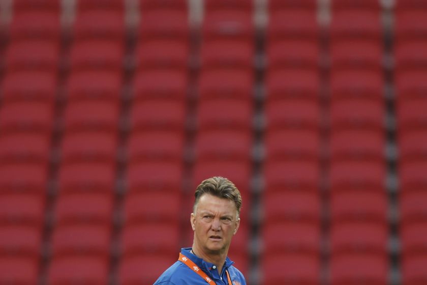 Netherlands' national football team coach Louis van Gaal attends a training session at Beira Rio stadium in Porto Alegre, June 18, 2014. u00e2u20acu201d Reuters pic 