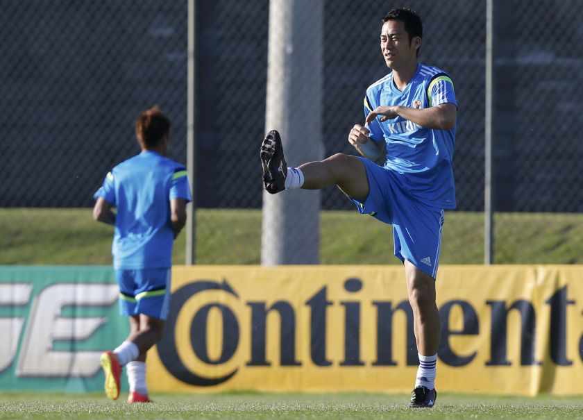 Japan's national football team player Maya Yoshida takes part in the training session at Japan's team base camp in the town of Itu north-west of Sao Paulo June 18, 2014.  u00e2u20acu201d Reuters pic