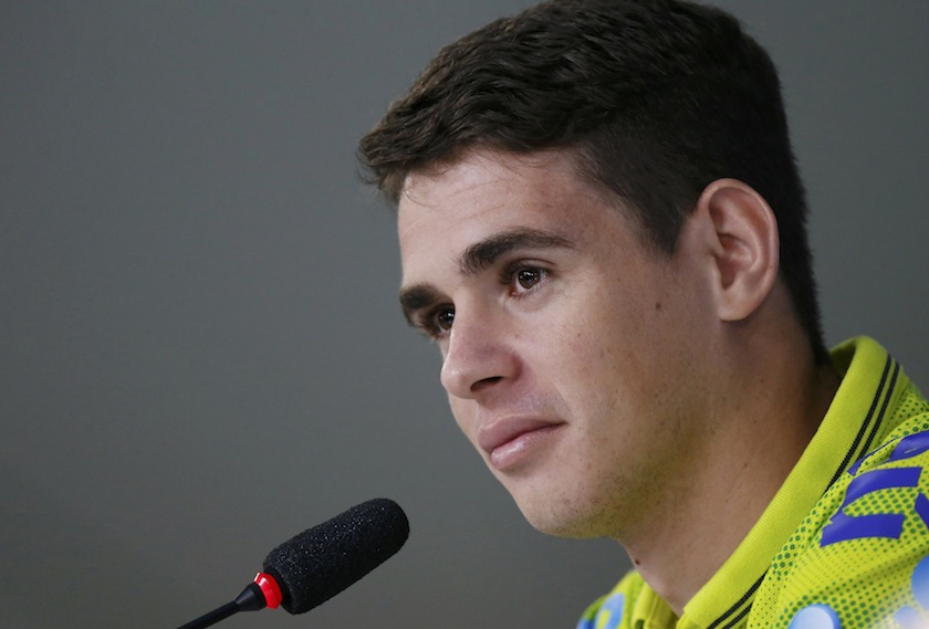 Brazil's national player Oscar speaks during a news conference in Teresopolis near Rio de Janeiro June 14, 2014. u00e2u20acu201d Reuters pic