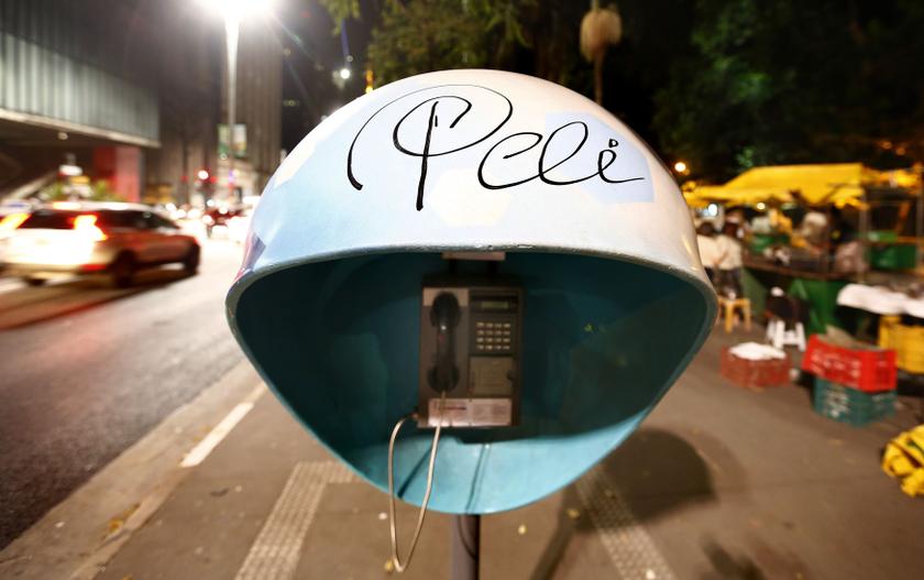 The 'Pelephone', a telephone booth painted with the portrait and autograph of Brazilian legend Pele, is pictured early evening in downtown Sao Paulo June 8, 2014.u00c2u00a0u00e2u20acu201du00c2u00a0Reuters pic