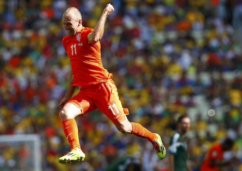 Arjen Robben of the Netherlands celebrates after winning their 2014 World Cup round of 16 game against Mexico at the Castelao arena in Fortaleza June 30, 2014.u00c2u00a0u00e2u20acu201d Reuters pic