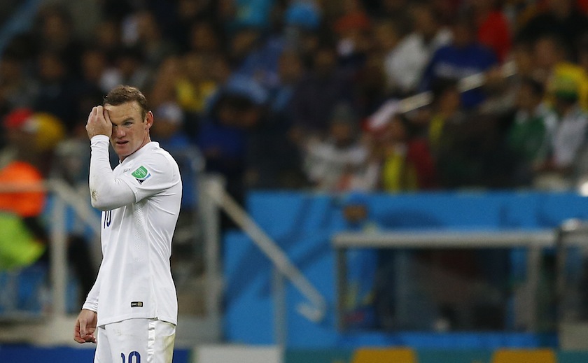 England's Wayne Rooney reacts to a goal by Uruguay's Luis Suarez during their 2014 World Cup Group D match at the Corinthians arena in Sao Paulo June 20, 2014.u00c2u00a0u00e2u20acu201d Reuters pic