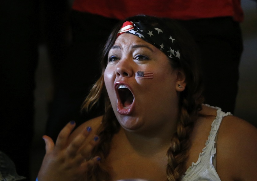 USA fan reacts during the 2014 World Cup Group G match between Portugal and the US at a viewing party in Los Angeles, California June 23, 2014.u00c2u00a0u00e2u20acu201d Reuters pic