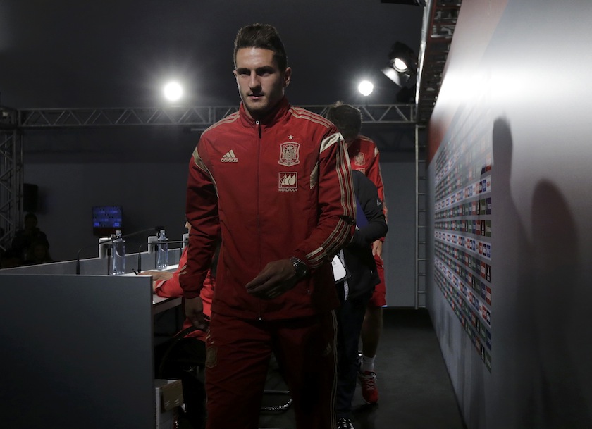 Spain's midfielder Koke leaves after a news conference ahead of the 2014 World Cup in Curitiba June 11, 2014.u00c2u00a0u00e2u20acu201du00c2u00a0Reuters pic