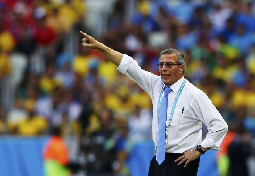Uruguay's coach Oscar Tabarez gestures during their 2014 World Cup Group D match against Costa Rica at the Castelao stadium in Fortaleza June 14, 2014. u00e2u20acu2022 Reuters pic
