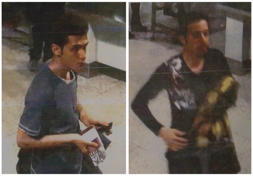 A combination photo shows the two men whom police said were travelling on stolen passports onboard the missing Malaysia Airlines MH370 plane, taken before their departure at KLIA. u00e2u20acu201d Reuters pic