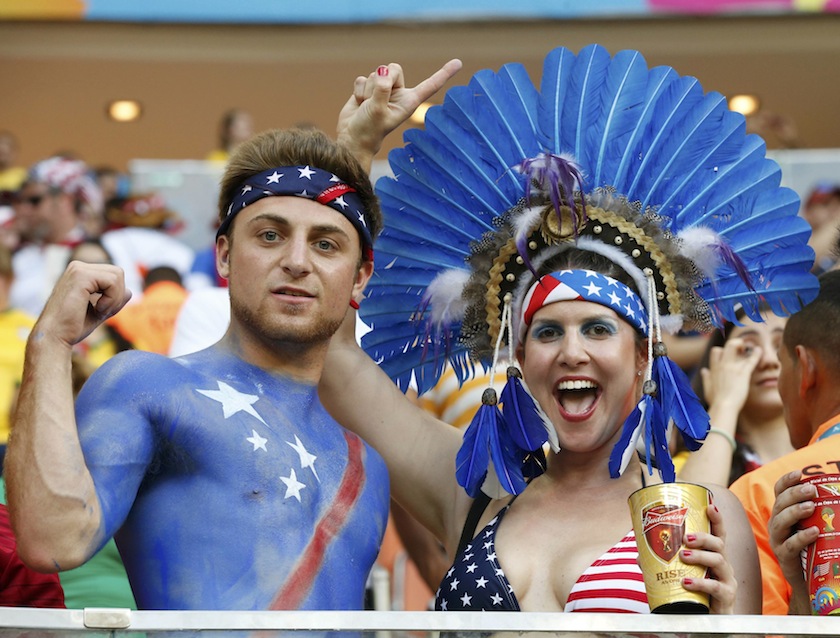US fans cheer during the 2014 World Cup G match between Portugal and the US at the Amazonia arena in Manaus June 23, 2014.u00c2u00a0u00e2u20acu201d Reuters pic
