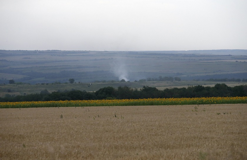 Smoke rises from the site of a Malaysia Airlines Boeing 777 plane crash near the settlement of Grabovo in the Donetsk region, July 17, 2014. u00e2u20acu201d Reuters pic
