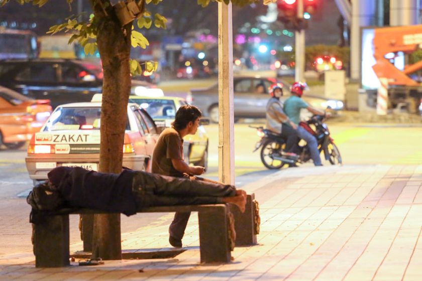 Homeless people in Chow Kit, June 23, 2014. u00e2u20acu201d Picture by Choo Choy May