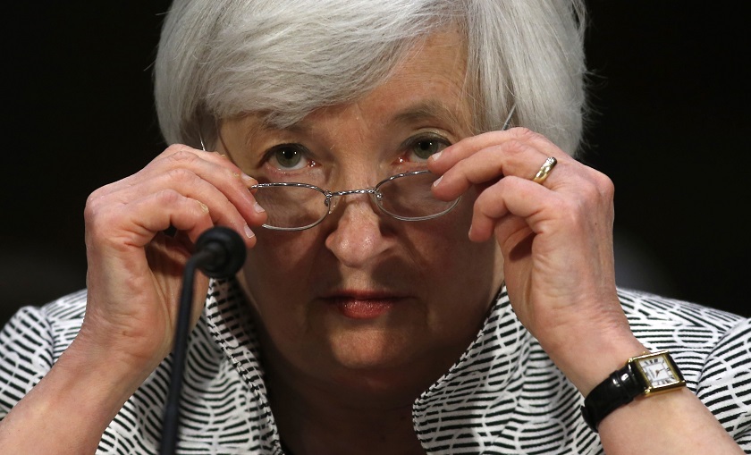 US Federal Reserve Chair Janet Yellen adjusts her glasses as she testifies before the Senate Banking Committee on Capitol Hill in Washington July 15, 2014. u00e2u20acu201d Reuters pic
