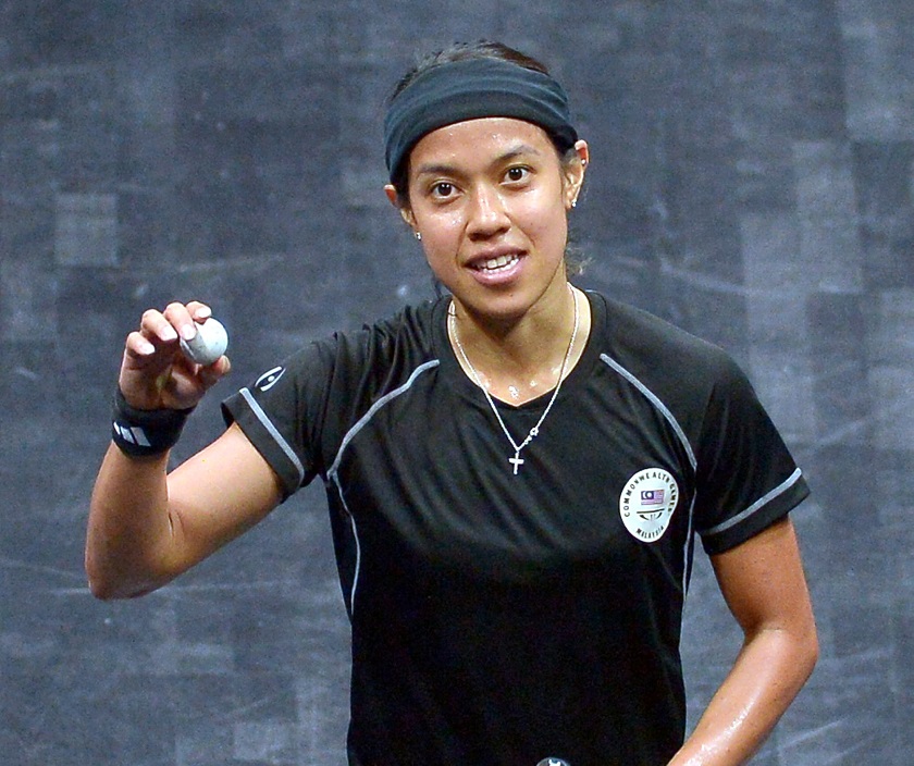 National Squash player, Datuk Nicol David, reacts after winning the second round of Squash Singles at the 20th Commonwealth Games in Glasgow, July 29, 2014. u00e2u20acu201d Bernama pic