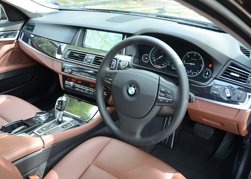 The interior is inviting and ergonomic with a luxurious leather trim, July 26, 2014. 