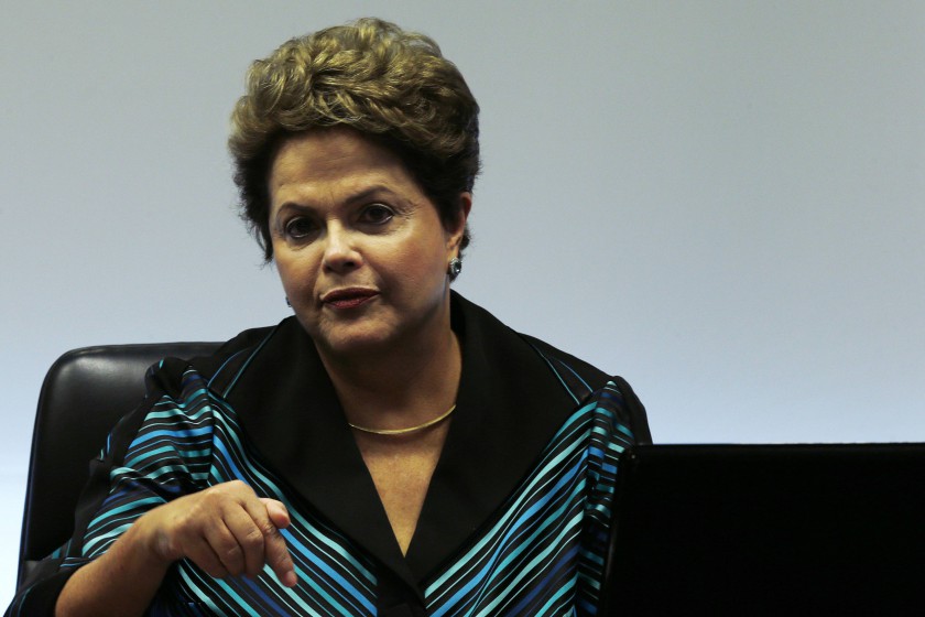 Brazilu00e2u20acu2122s President Dilma Rousseff reacts during a meeting with International Olympic Committee (IOC) President Thomas Bach (not pictured) at the Planalto Palace in Brasilia, July 11, 2014. u00e2u20acu201d Reuters pic