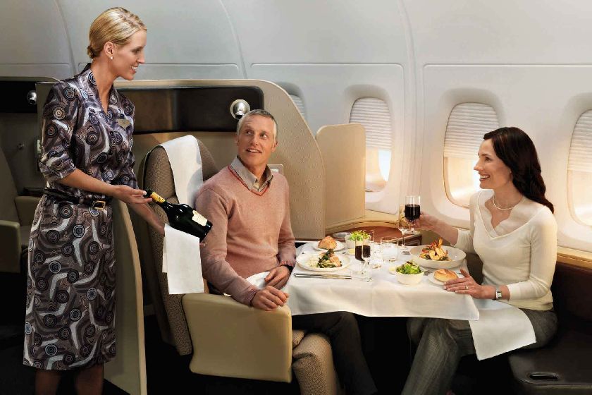 Flight attendants on Qantas First and Business Class undergo extensive wine training as part of the airlineu00e2u20acu2122s Sommeliers in the Sky programme AFP-Relaxnews supplied