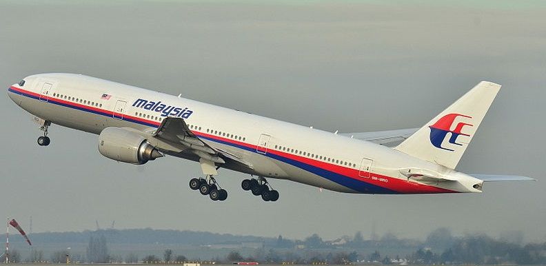A Malaysia Airlines Boeing 777 similar to MH370, which disappeared on March 18, 2014. u00e2u20acu201d Wikimedia Commons pic