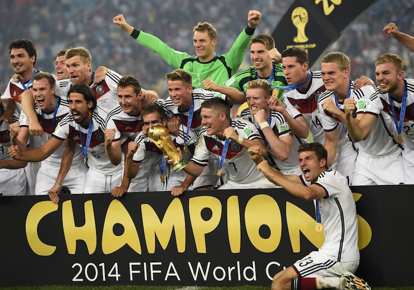 Germany's Bastian Schweinsteiger holds the World Cup trophy as he celebrates with teammates after the 2014 World Cup final against Argentina at the Maracana stadium in Rio de Janeiro July 14, 2014.u00c2u00a0u00e2u20acu201d Reuters pic
