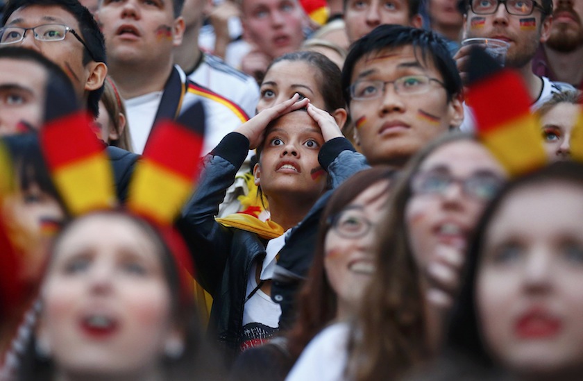 Fans of Germany react as they watch the 2014 World Cup final between Germany and Argentina in Brazil at a public screening of the match in Berlin July 14, 2014.u00c2u00a0u00e2u20acu201d Reuters pic